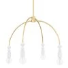 Flora 4-Light Aged Brass Chandelier by Mitzi by Hudson Valley Lighting