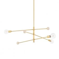 Slater 3-Light Aged Brass Chandelier by Mitzi by Hudson Valley Lighting