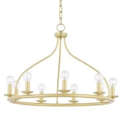 Kendra 9-Light Aged Brass Chandelier by Mitzi by Hudson Valley Lighting