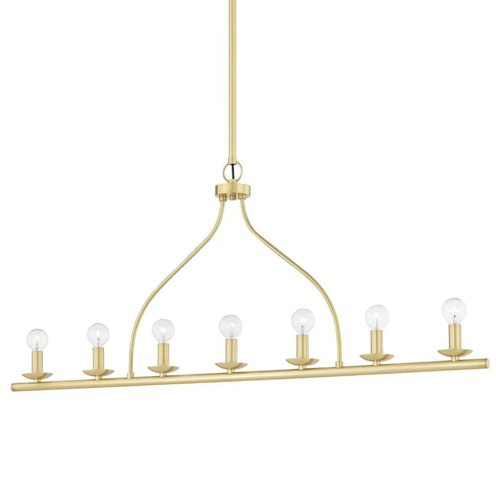 Kendra 7-Light Aged Brass Island Light Pendant by Mitzi by Hudson Valley Lighting 1 Kendra 7-Light Aged Brass Island Light Pendant by Mitzi by Hudson Valley Lighting
