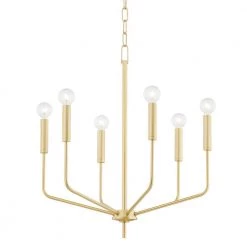 Bailey 6-Light Aged Brass Chandelier by Mitzi by Hudson Valley Lighting
