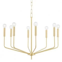 Bailey 8-Light Aged Brass Chandelier by Mitzi by Hudson Valley Lighting