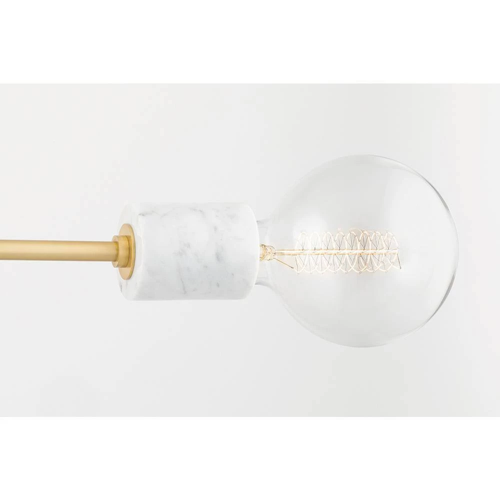Asime 10.25 in. 3-Light Aged Brass Semi Flush by Mitzi by Hudson Valley Lighting 4 Asime 10.25 in. 3-Light Aged Brass Semi Flush by Mitzi by Hudson Valley Lighting - Image 4