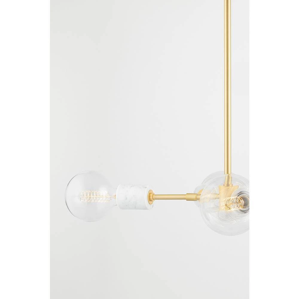 Asime 10.25 in. 3-Light Aged Brass Semi Flush by Mitzi by Hudson Valley Lighting 2 Asime 10.25 in. 3-Light Aged Brass Semi Flush by Mitzi by Hudson Valley Lighting - Image 2