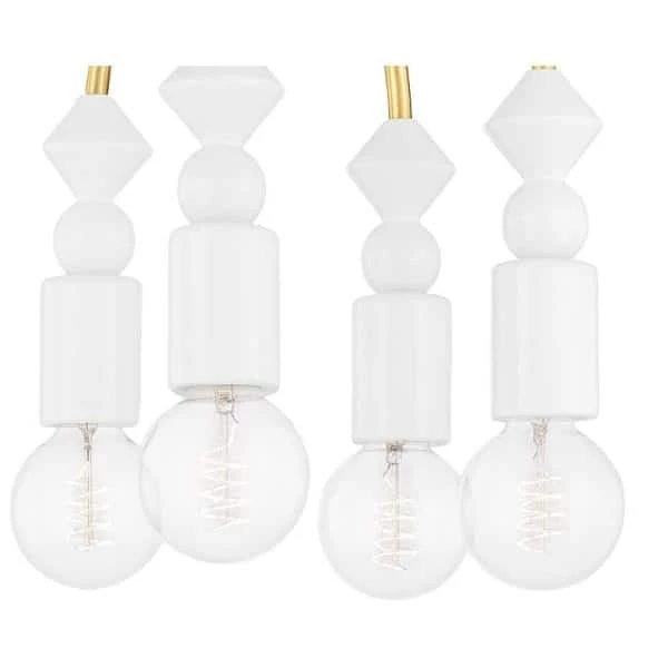 Flora 12 in. Aged Brass Semi-Flush Mount by Mitzi by Hudson Valley Lighting 3 Flora 12 in. Aged Brass Semi-Flush Mount by Mitzi by Hudson Valley Lighting - Image 3