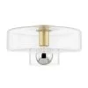 Iona 7 in. 1-Light Aged Brass Flush Mount with Clear Glass Shade by Mitzi by Hudson Valley Lighting