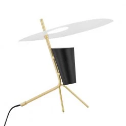 Kenly 1-Light Aged Brass Table Lamp with White Steel Shade by Mitzi by Hudson Valley Lighting