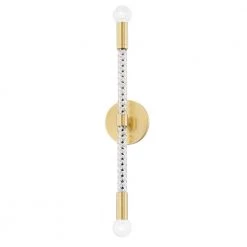 Pippin 2-Light Aged Brass Wall Sconce by Mitzi by Hudson Valley Lighting