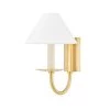 Lenore 1-Light Aged Brass Wall Sconce by Mitzi by Hudson Valley Lighting