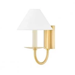 Lenore 1-Light Aged Brass Wall Sconce by Mitzi by Hudson Valley Lighting
