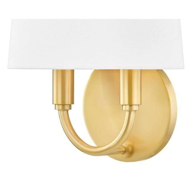 Clair 2 Aged Brass Wall Sconce by Mitzi by Hudson Valley Lighting 3 Clair 2 Aged Brass Wall Sconce by Mitzi by Hudson Valley Lighting - Image 3