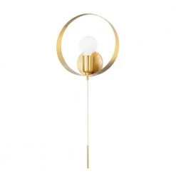 Cali 1-Light Aged Brass Wall Sconce by Mitzi by Hudson Valley Lighting
