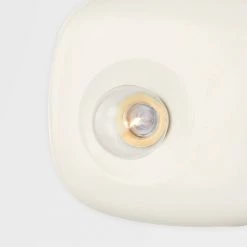 Colleen 5.75 in. 1-Light Aged Brass/Satin Ivory Vanity Light by Mitzi by Hudson Valley Lighting -Maxax Elegant store aged brass satin ivory mitzi by hudson valley lighting vanity lighting h718301 agb csi 4f 1000