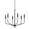 Bailey 6-Light Aged Brass/Soft Black Chandelier by Mitzi by Hudson Valley Lighting