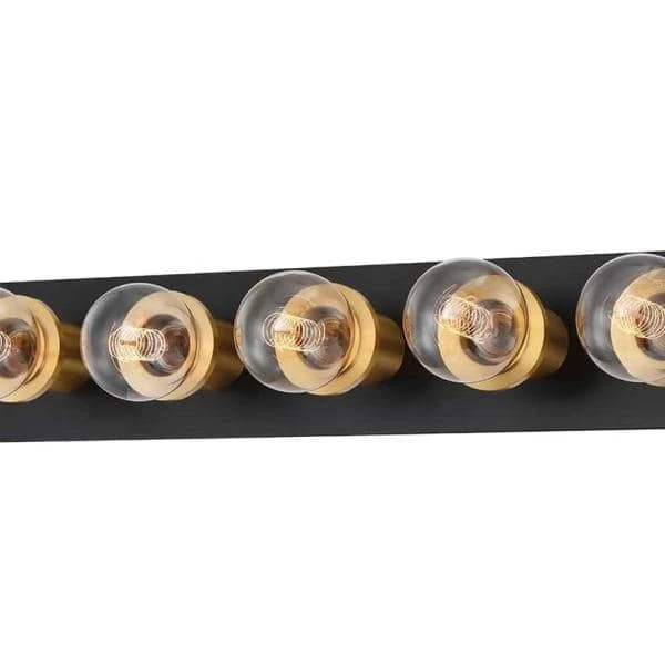 Brandi 24 in. 5 Aged Brass/Soft Black Vanity Light by Mitzi by Hudson Valley Lighting 2 Brandi 24 in. 5 Aged Brass/Soft Black Vanity Light by Mitzi by Hudson Valley Lighting - Image 2