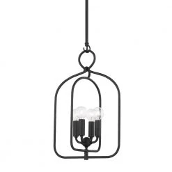 Mallory 4-Light Aged Iron Small Pendant by Mitzi by Hudson Valley Lighting