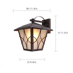 Topeka 11.8 in. H Ancient Red Hardwired Outdoor Wall Lantern Sconce by Maxax -Maxax Elegant store ancient red maxax outdoor sconces o2002 w 40 1000