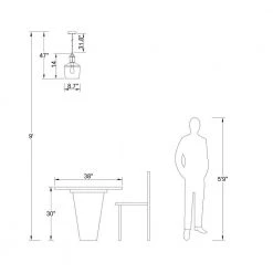 Lincoln 1 - Light Antique brown/Clear Pendant With Glass Shade by Maxax -Maxax Elegant store antique brown clear maxax chandeliers mx19038 1 p 4f 1000