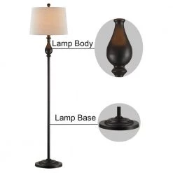 Chicago 62.5 in. Black Floor Lamp by Maxax -Maxax Elegant store balck maxax floor lamps f23 4f 1000