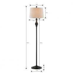 Chicago 62.5 in. Black Floor Lamp by Maxax -Maxax Elegant store balck maxax floor lamps f23 fa 1000