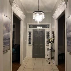 Annapolis 7 -Light Black Unique Tiered Chandelier with Crystal Accents by Maxax -Maxax Elegant store black clear maxax chandeliers mx155203 p fa 1000