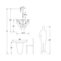 Annapolis 12-Light Black/Clear Unique Tiered Chandelier with Crystal Accents by Maxax 13 Annapolis 12-Light Black/Clear Unique Tiered Chandelier with Crystal Accents by Maxax -Maxax Elegant store black clear maxax chandeliers mx155205 p 40 1000