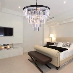 Annapolis 12-Light Black/Clear Unique Tiered Chandelier with Crystal Accents by Maxax 16 Annapolis 12-Light Black/Clear Unique Tiered Chandelier with Crystal Accents by Maxax -Maxax Elegant store black clear maxax chandeliers mx155205 p c3 1000