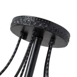 Portland 11.8 in. 3-Light Black Simple Bowl Semi-Flush Mount With Crystal Shade by Maxax -Maxax Elegant store black clear maxax flush mount lights 19179 3br 4f 1000