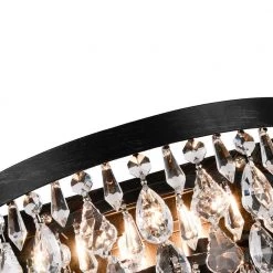 Indianapolis 2-Light Black Flush Mounted Sconce Dimmable (Set of 2) by Maxax -Maxax Elegant store black clear maxax vanity lighting mx19125 2br w 44 1000