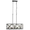 Madison 5-Light Black/Copper Kitchen Island Rectangle Pendant by Maxax