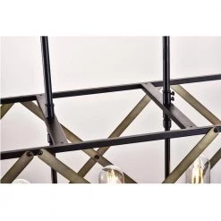 Madison 5-Light Black/Copper Kitchen Island Rectangle Pendant by Maxax -Maxax Elegant store black copper maxax chandeliers mx19092 5bg p 76 1000