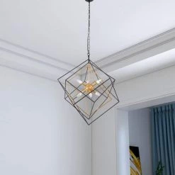 Augusta 6 -Light Gold/Black Sputnik Sphere Chandelier with Wrought Iron Accents by Maxax -Maxax Elegant store black gold maxax chandeliers 19163 6anb 4f 1000