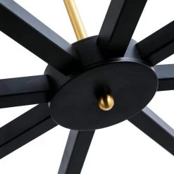 Bismarck 8-Light Black / Gold Candle Style and Shaded Classic/Traditional Chandelier With Wrought Iron Accents by Maxax -Maxax Elegant store black gold maxax chandeliers mx19126 8bg p 4f 1000