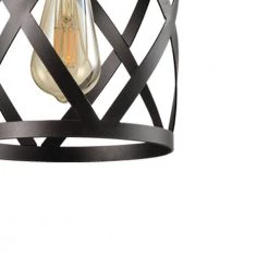 Frankfort 1-Light Black/Gold Single Cylinder Pendant With Wrought Iron by Maxax -Maxax Elegant store black gold maxax chandeliers mx21021 1bg fa 1000