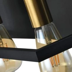 Houston 22 in.W 3-Light Matte Black Gold Industrial Bathroom Vanity Light by Maxax -Maxax Elegant store black gold maxax vanity lighting d154 3c6 4f 1000
