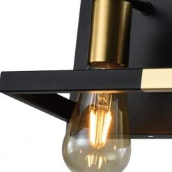 Houston 22 in.W 3-Light Matte Black Gold Industrial Bathroom Vanity Light by Maxax -Maxax Elegant store black gold maxax vanity lighting d154 3c6 c3 1000