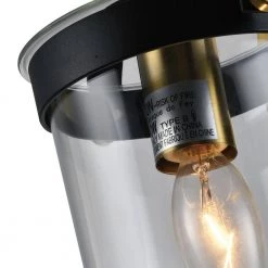 Houston 1-Light Black/Gold Dimmable Armed Sconce by Maxax -Maxax Elegant store black gold maxax vanity lighting d155 1b4 fa 1000