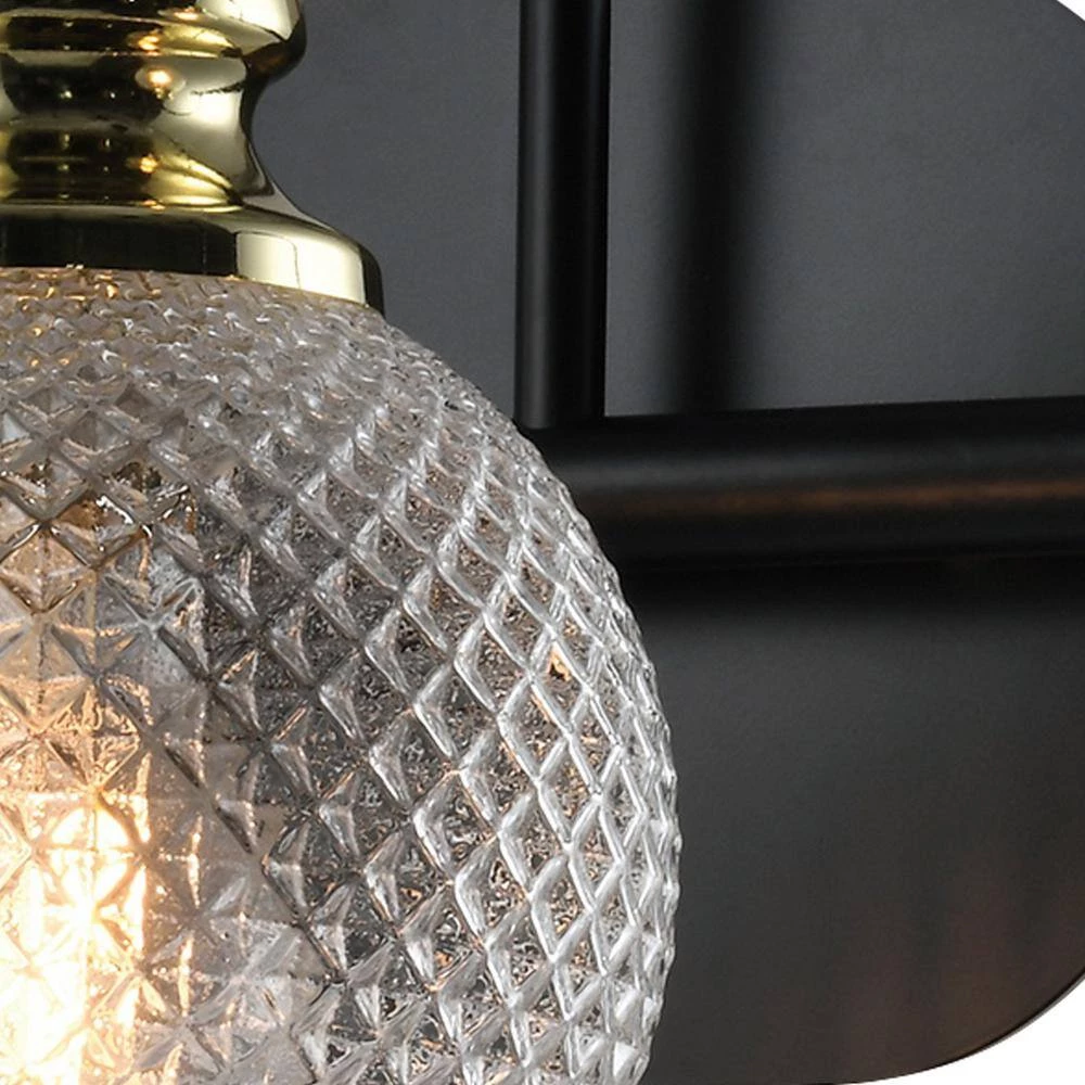 Houston 22.44 in. 3-Light Dimmable Black/Gold Wall Sconce by Maxax 5 Houston 22.44 in. 3-Light Dimmable Black/Gold Wall Sconce by Maxax - Image 5