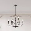 Boise 9-Light Rusty Candle Style Classic/Traditional Chandelier by Maxax