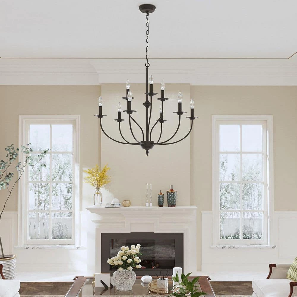 Boise 9-Light Rusty Candle Style Classic/Traditional Chandelier by Maxax 2 Boise 9-Light Rusty Candle Style Classic/Traditional Chandelier by Maxax - Image 2