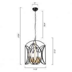 Hartford 4 -Light Black Coffee/Gold Lantern Square Chandelier by Maxax 15 Hartford 4 -Light Black Coffee/Gold Lantern Square Chandelier by Maxax -Maxax Elegant store black maxax chandeliers 19167 4anb 4f 1000