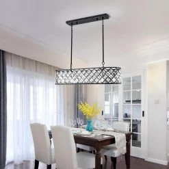 Indianapolis 5-Light Black Shaded Square/Rectangle Chandelier with Crystal Accents by Maxax 13 Indianapolis 5-Light Black Shaded Square/Rectangle Chandelier with Crystal Accents by Maxax -Maxax Elegant store black maxax chandeliers mx19015 5 p 4f 1000