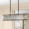 Indianapolis 5-Light Black Shaded Square/Rectangle Chandelier with Crystal Accents by Maxax