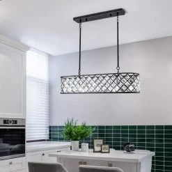 Indianapolis 5-Light Black Shaded Square/Rectangle Chandelier with Crystal Accents by Maxax 15 Indianapolis 5-Light Black Shaded Square/Rectangle Chandelier with Crystal Accents by Maxax -Maxax Elegant store black maxax chandeliers mx19015 5 p 76 1000
