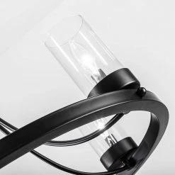 Bismarck 5-Light Black Candle Style Wagon Wheel Chandelier with Wrought Iron Accents by Maxax -Maxax Elegant store black maxax chandeliers mx19025 5 p c3 1000