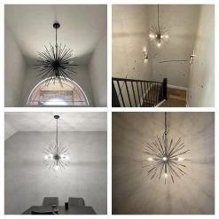 Augusta 7 -Light Gold Sputnik Sphere Chandelier with Wrought Iron Accents by Maxax -Maxax Elegant store black maxax chandeliers mx19030 7 p 44 1000