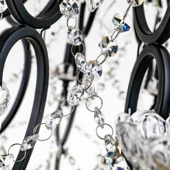 Atlanta 10-Light Black Candle Style Classic/Traditional Chandelier with Crysta Accents by Maxax -Maxax Elegant store black maxax chandeliers mx19040 10 p 1f 1000