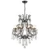 Atlanta 10-Light Black Candle Style Classic/Traditional Chandelier with Crysta Accents by Maxax
