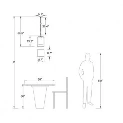 Lincoln 1-Light Black Lantern Rectangle Pendant With Glass Shade by Maxax -Maxax Elegant store black maxax chandeliers mx19047 1 p fa 1000