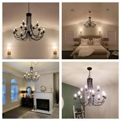 Boise 12 -Light Candle Style Classic Chandelier with Wrought Iron Accents by Maxax -Maxax Elegant store black maxax chandeliers mx19071 12 p 44 1000